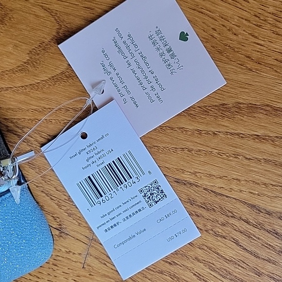 Kate Spade Tinsel Glitter Small Cosmetic Case Bag - Picture 6 of 9